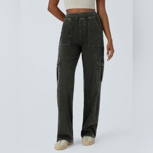 HALARA Flex™ Mid Rise Straight Leg Stretchy Knit Cargo Jeans